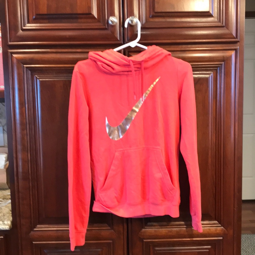 Nike Coral Pink Cowl Neck Sweatshirt Women’s Small